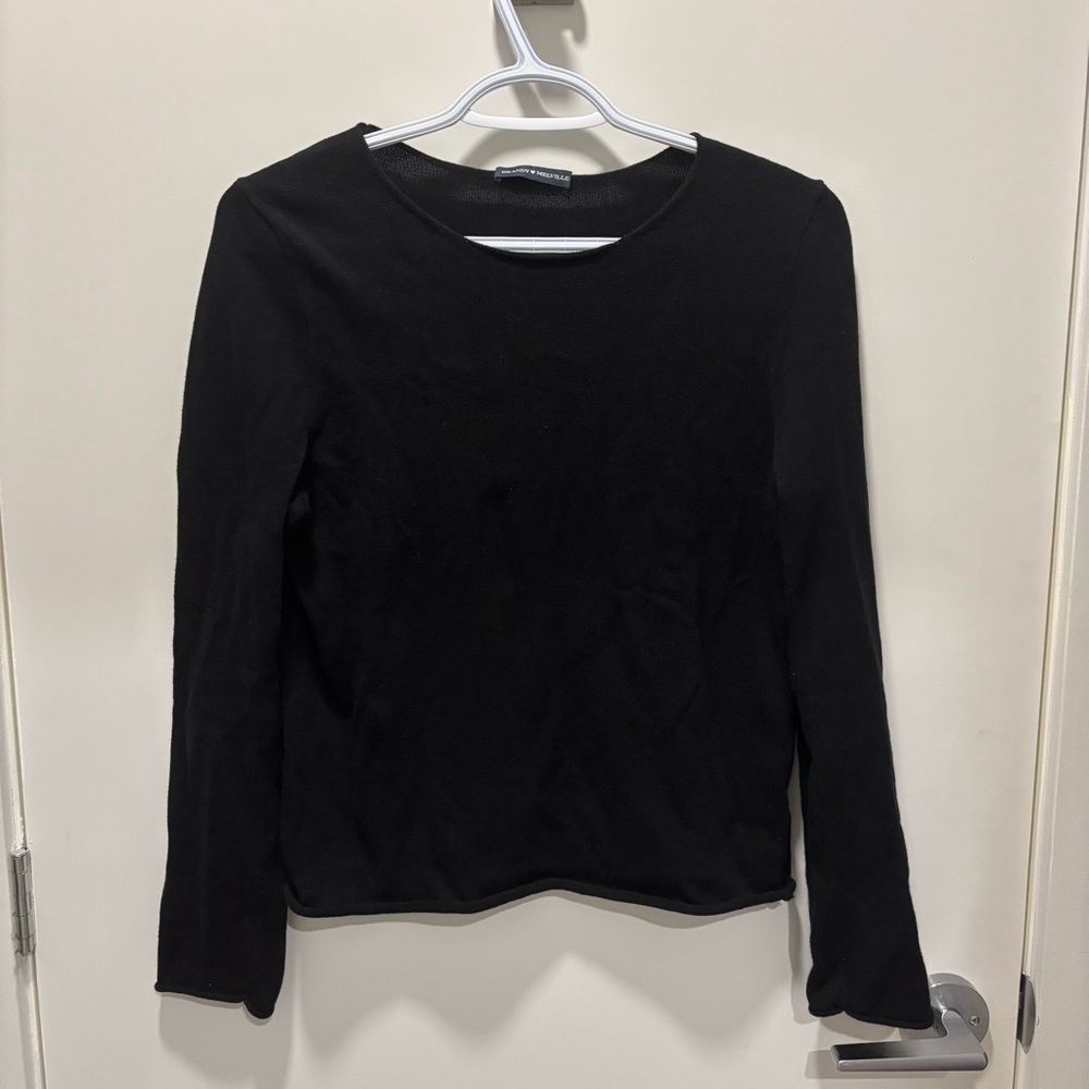 Brandy Melville Classic Black Long Sleeve Top